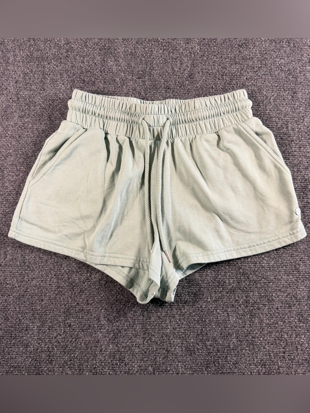 Roxy Leisure Lounge Fleece Lined Women’s Shorts XS Green Color, Super Comfy Cozy